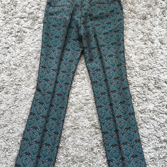NWOT Paisley Women's Dress Pants | Fancy Trousers Turquoise - Picture 9 of 9